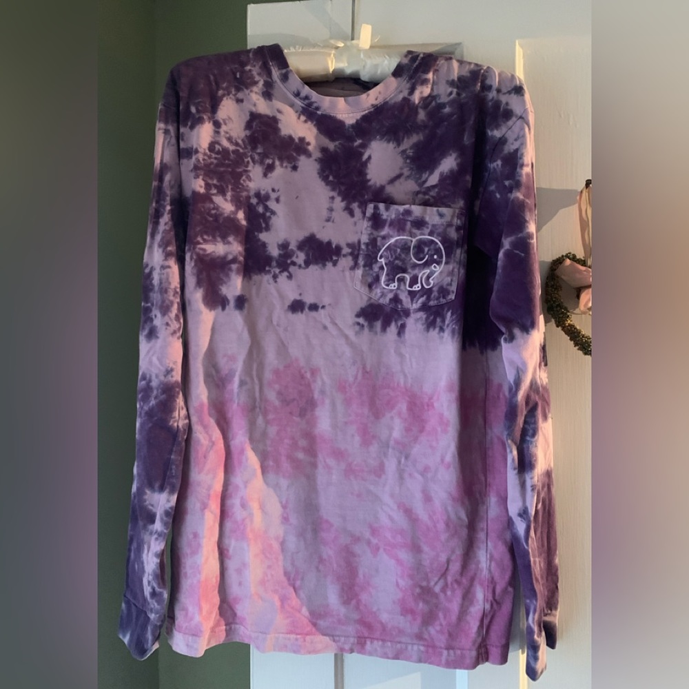 Ivory Ella purple tie dye long sleeve shirt
